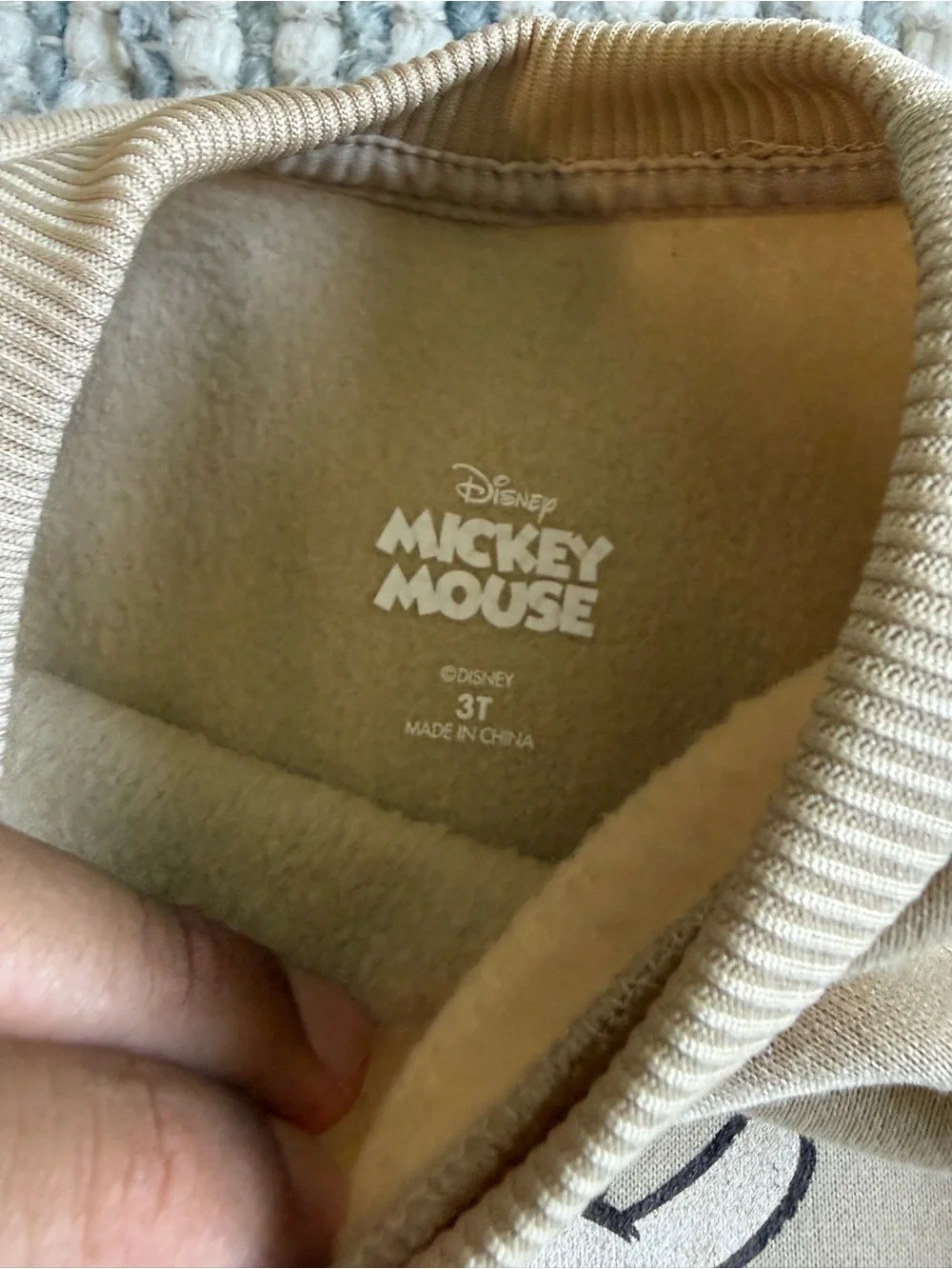 Disney Beige Mickey Mouse Cozy Sweat Set
